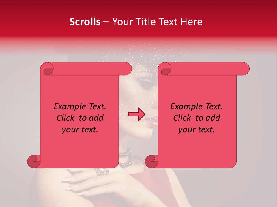 Voile Hair Wall PowerPoint Template
