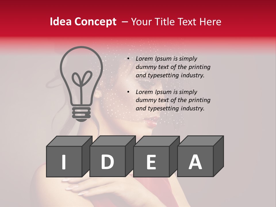 Voile Hair Wall PowerPoint Template