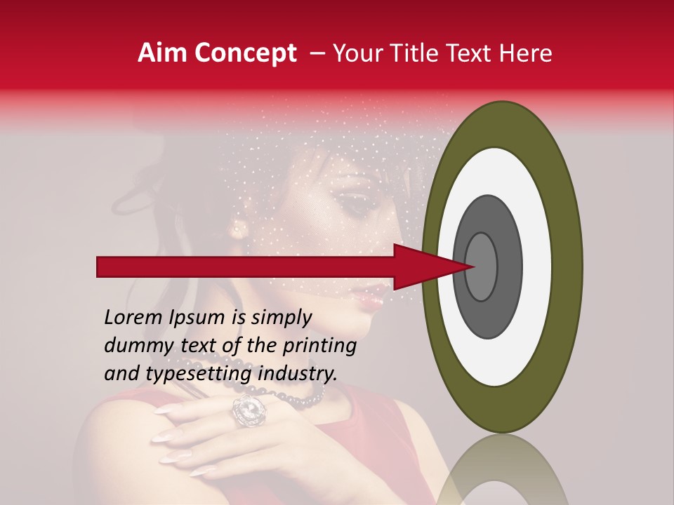 Voile Hair Wall PowerPoint Template