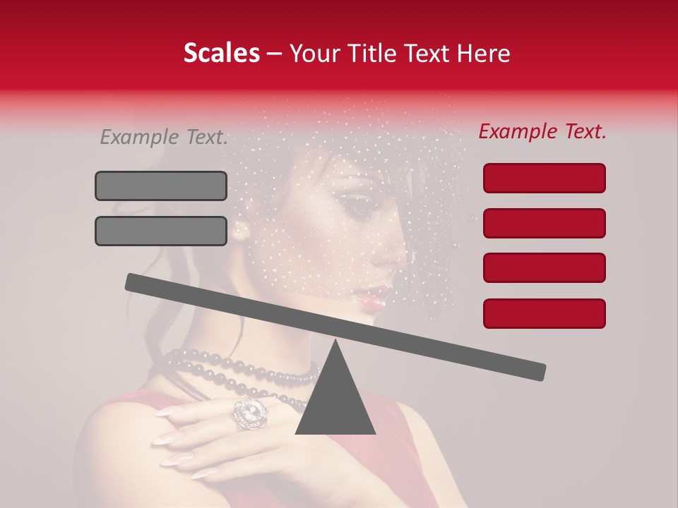 Voile Hair Wall PowerPoint Template