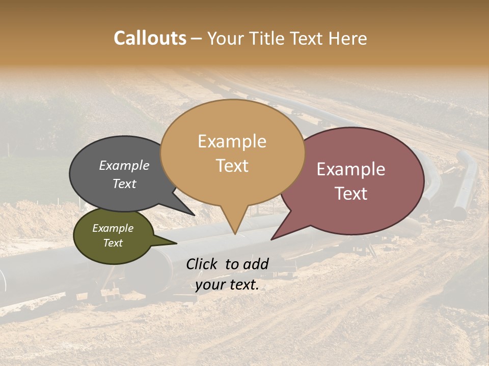 Transport Energetic Gas PowerPoint Template
