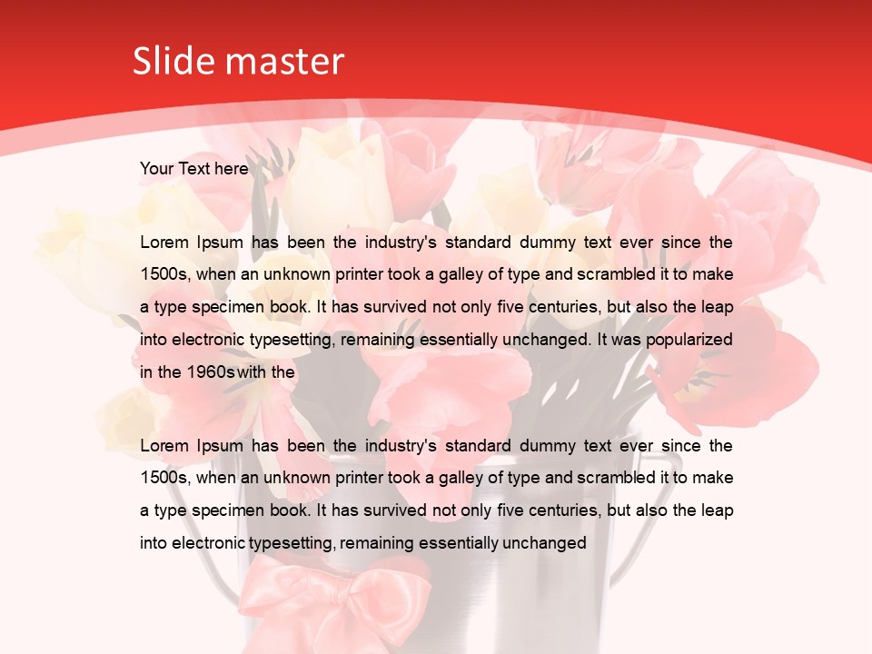 Colour Decorative Floral PowerPoint Template