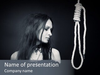 Victim Goth Loop PowerPoint Template