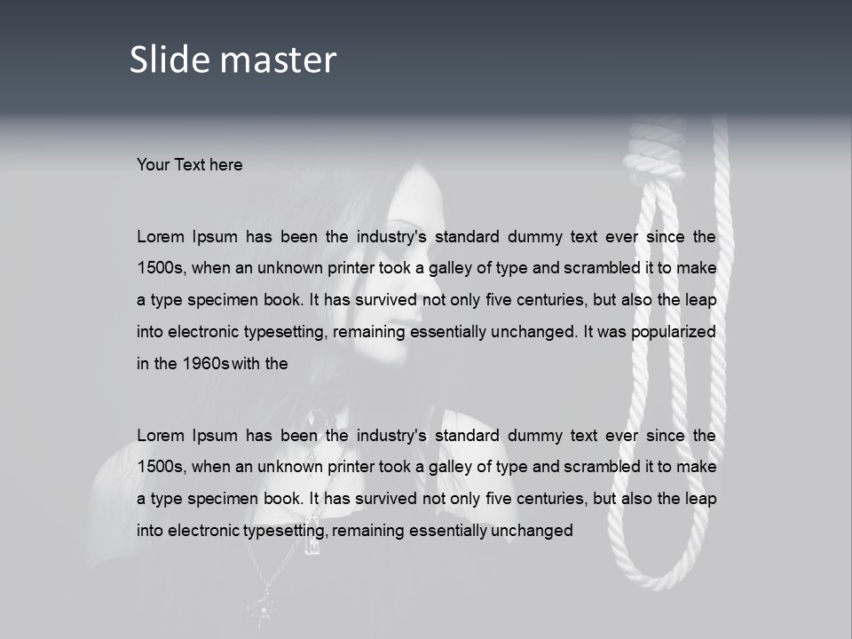 Victim Goth Loop PowerPoint Template