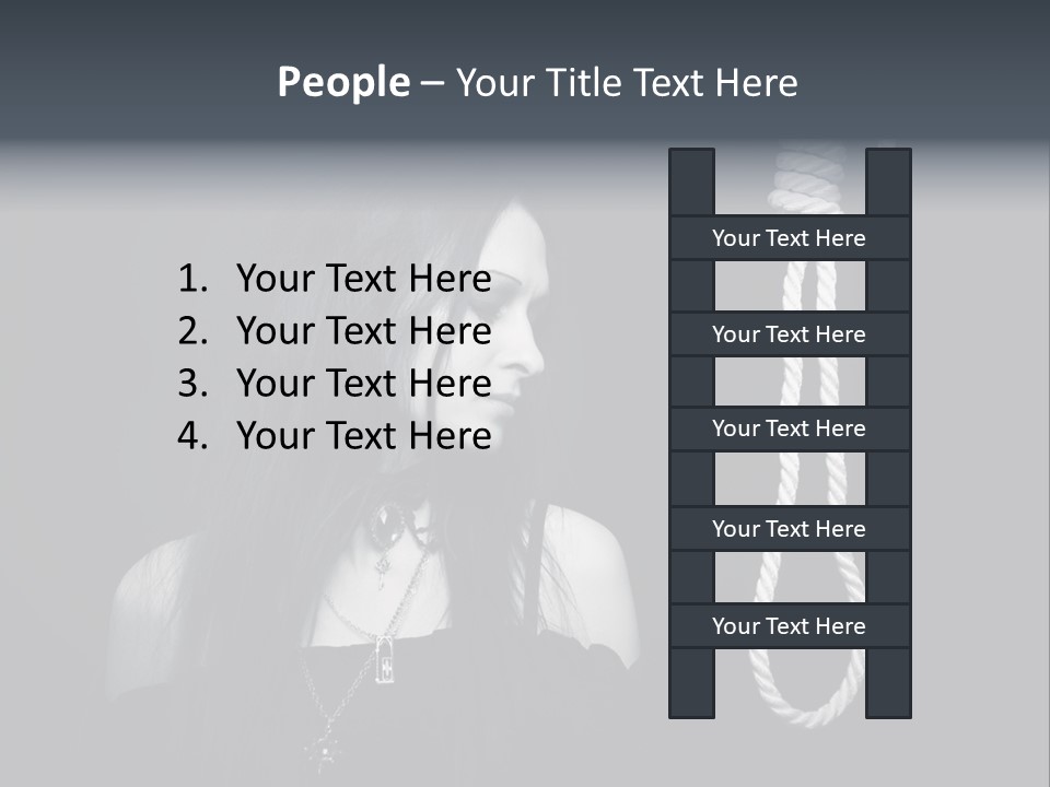 Victim Goth Loop PowerPoint Template