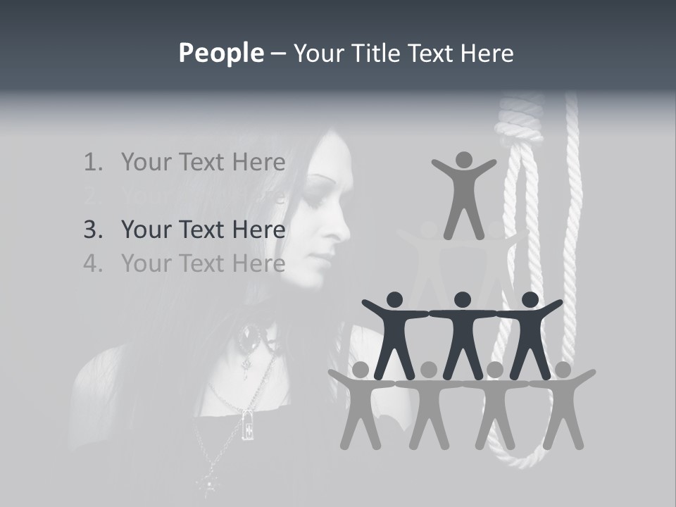 Victim Goth Loop PowerPoint Template