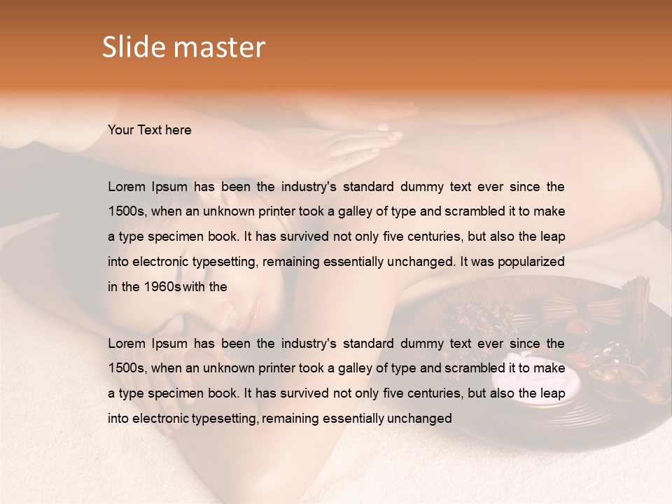 Lying Down Spa Hand PowerPoint Template