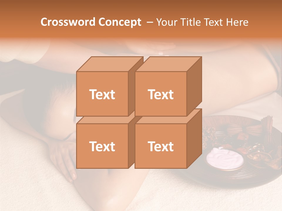 Lying Down Spa Hand PowerPoint Template