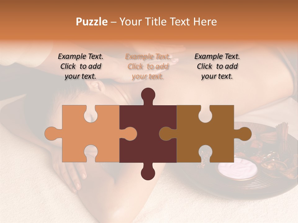 Lying Down Spa Hand PowerPoint Template