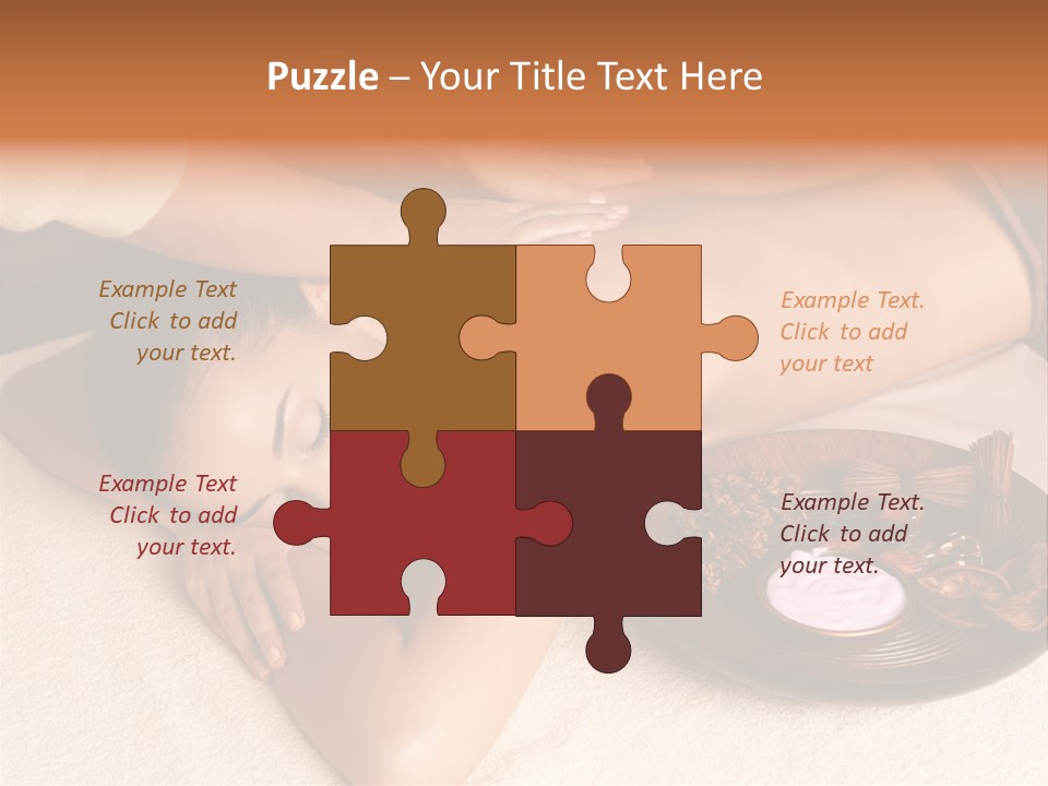 Lying Down Spa Hand PowerPoint Template