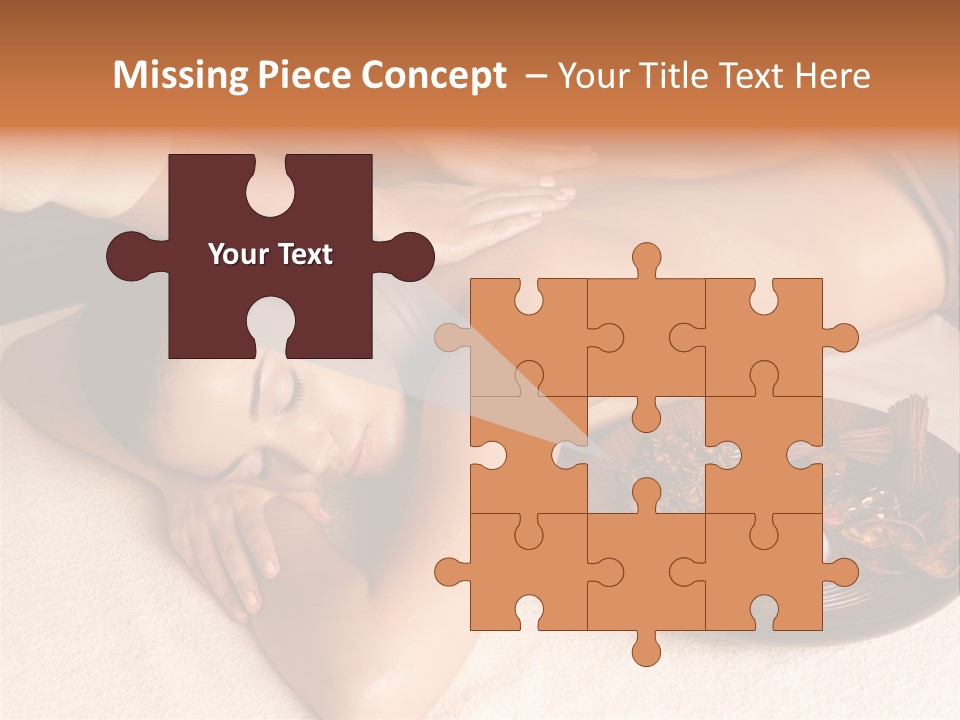 Lying Down Spa Hand PowerPoint Template