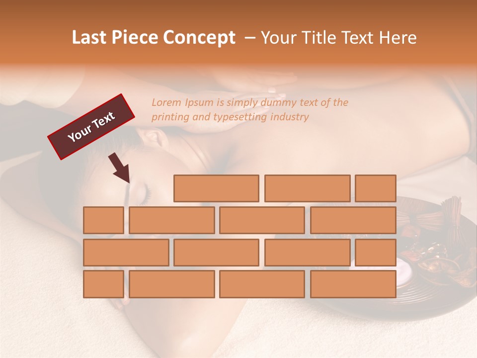 Lying Down Spa Hand PowerPoint Template