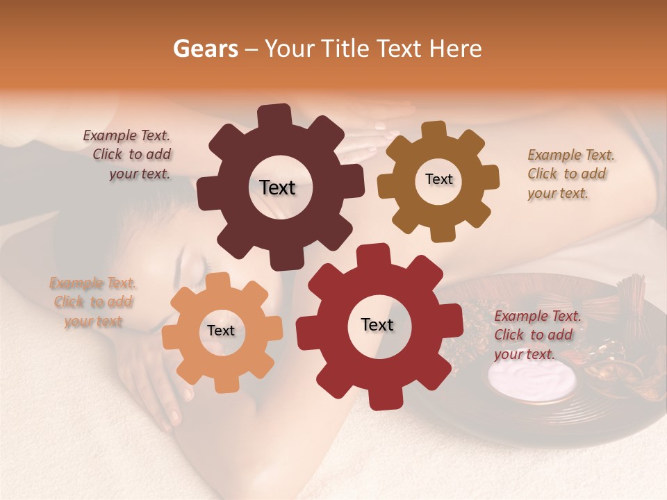 Lying Down Spa Hand PowerPoint Template