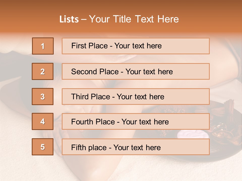 Lying Down Spa Hand PowerPoint Template