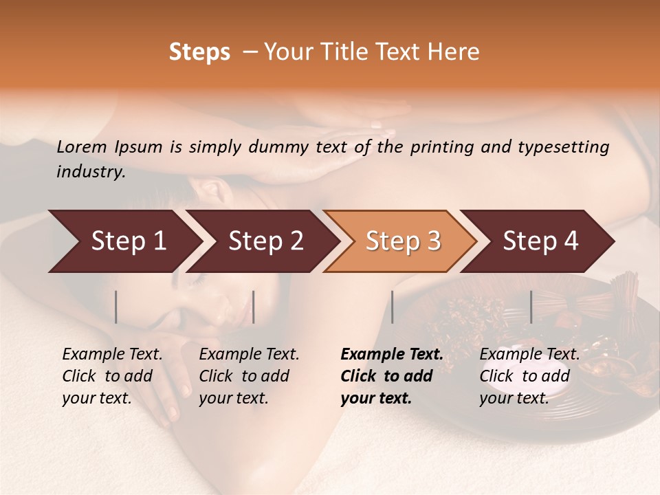 Lying Down Spa Hand PowerPoint Template