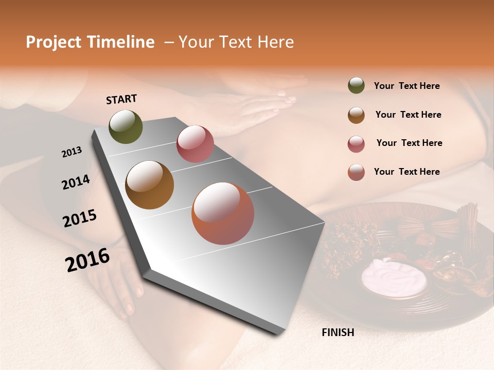 Lying Down Spa Hand PowerPoint Template