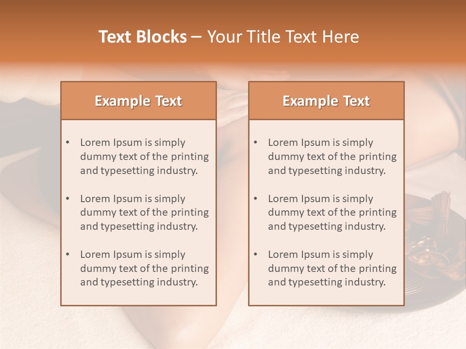 Lying Down Spa Hand PowerPoint Template