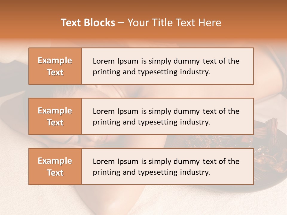 Lying Down Spa Hand PowerPoint Template