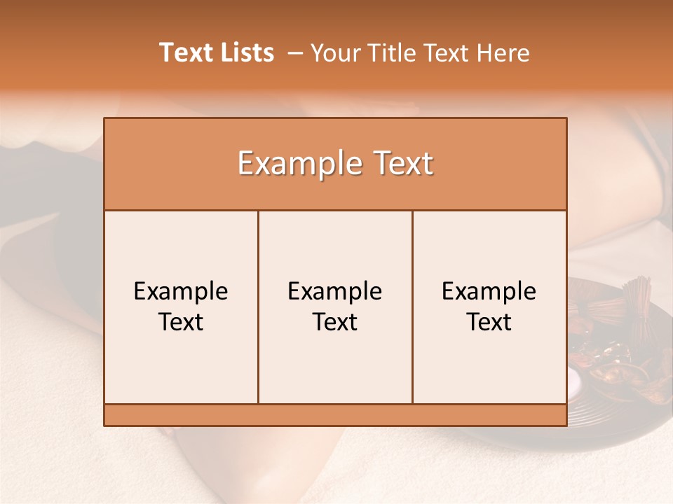 Lying Down Spa Hand PowerPoint Template