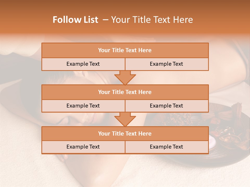 Lying Down Spa Hand PowerPoint Template