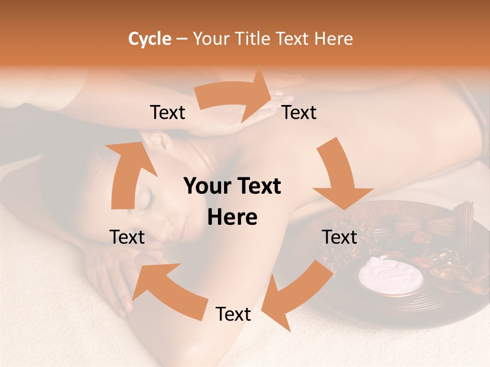 Lying Down Spa Hand PowerPoint Template