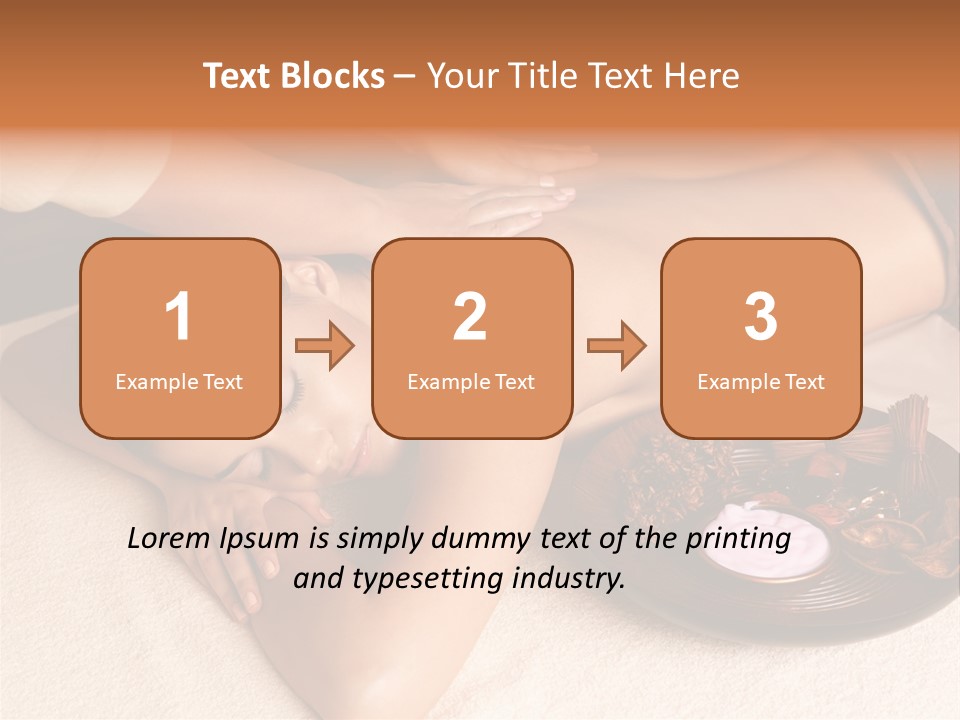 Lying Down Spa Hand PowerPoint Template