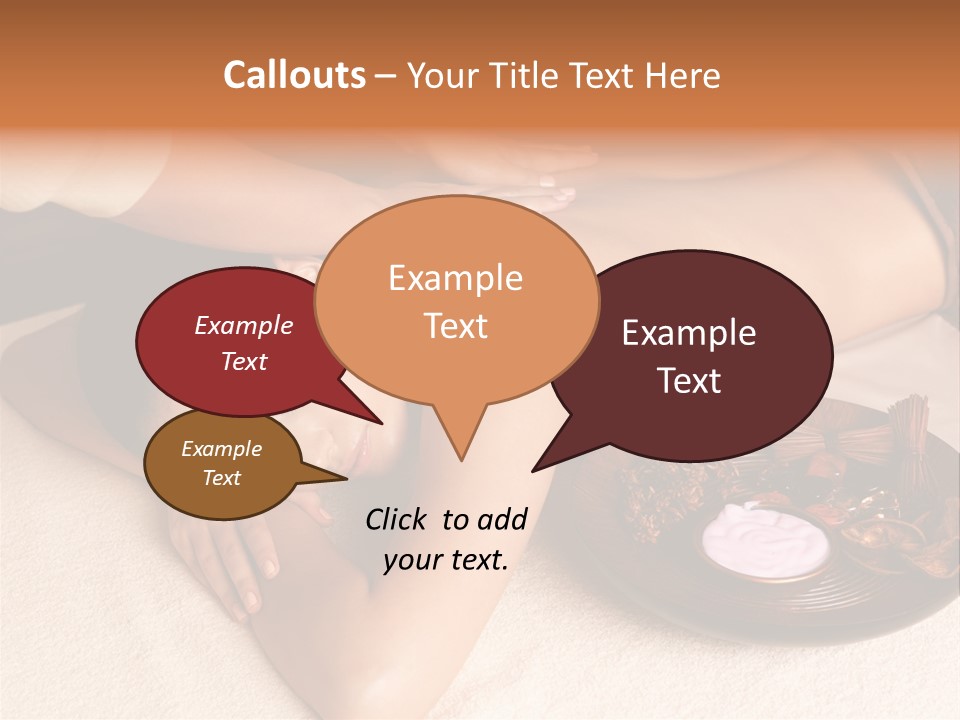 Lying Down Spa Hand PowerPoint Template