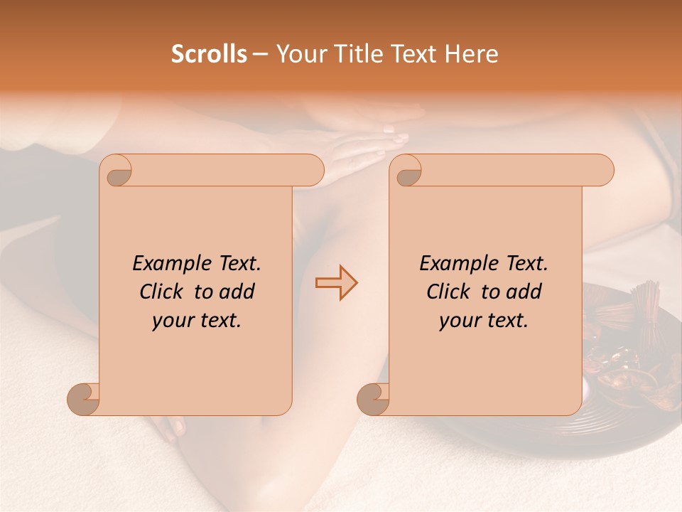 Lying Down Spa Hand PowerPoint Template