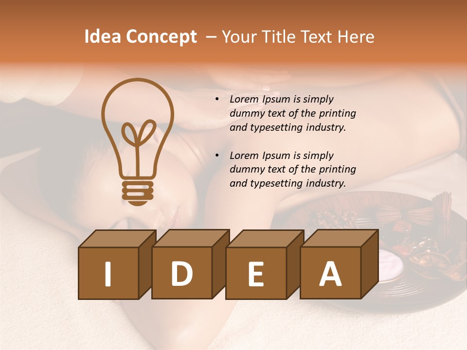 Lying Down Spa Hand PowerPoint Template