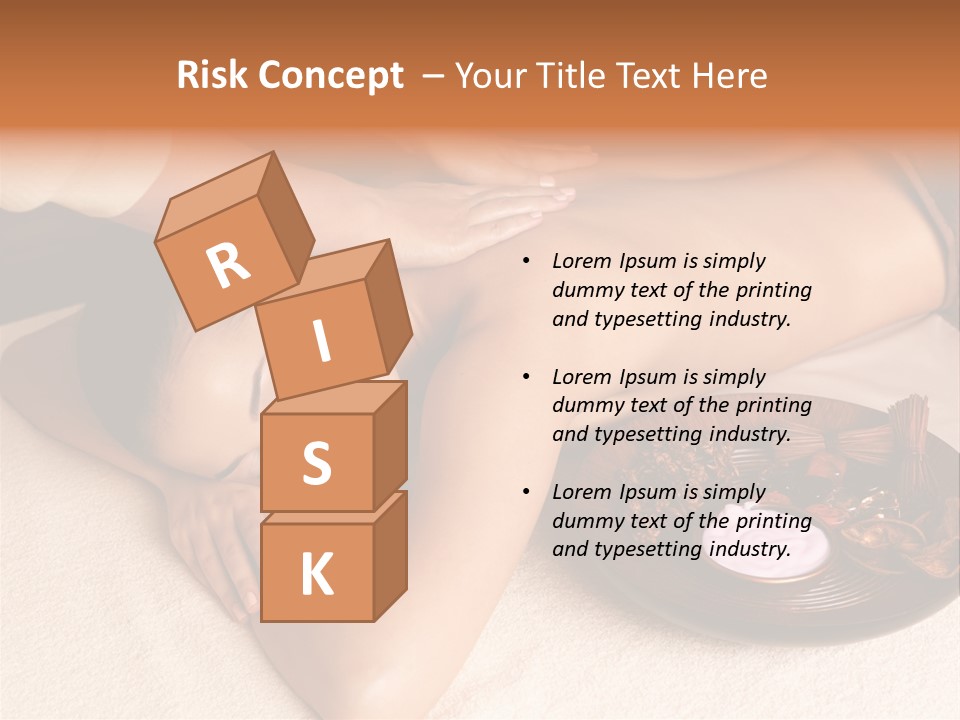 Lying Down Spa Hand PowerPoint Template