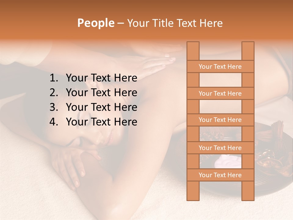 Lying Down Spa Hand PowerPoint Template
