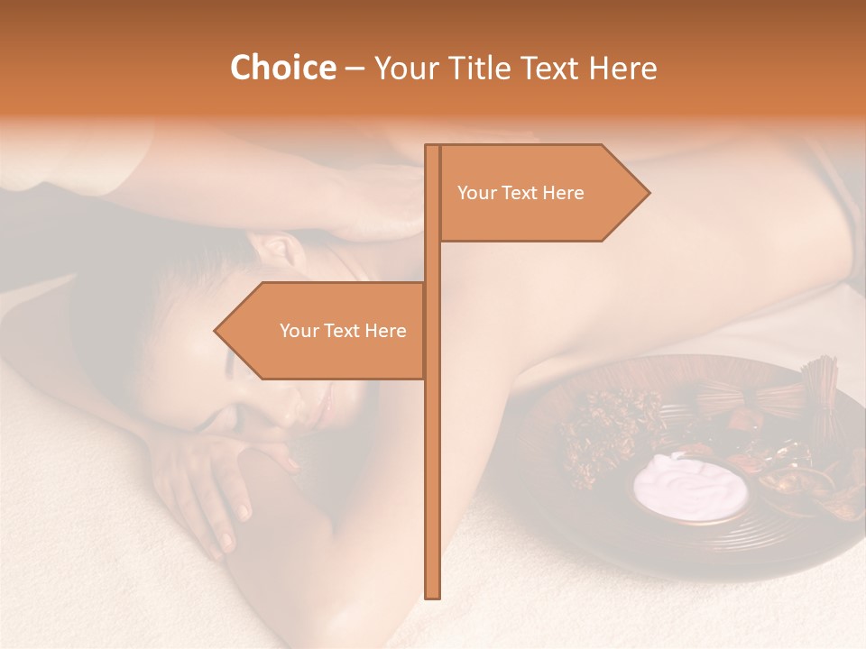 Lying Down Spa Hand PowerPoint Template