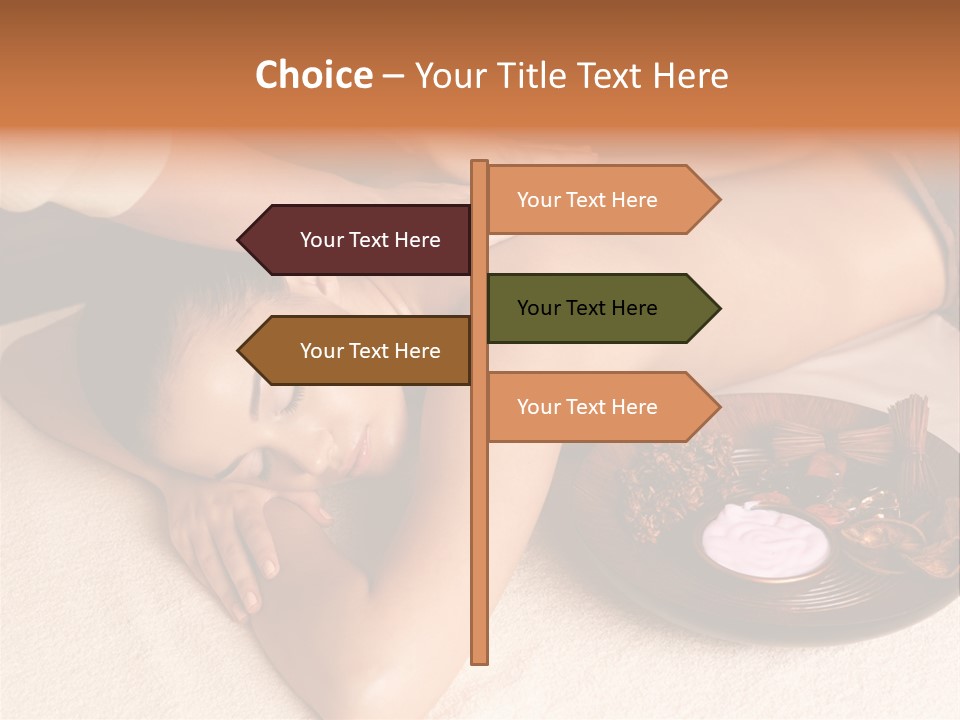 Lying Down Spa Hand PowerPoint Template