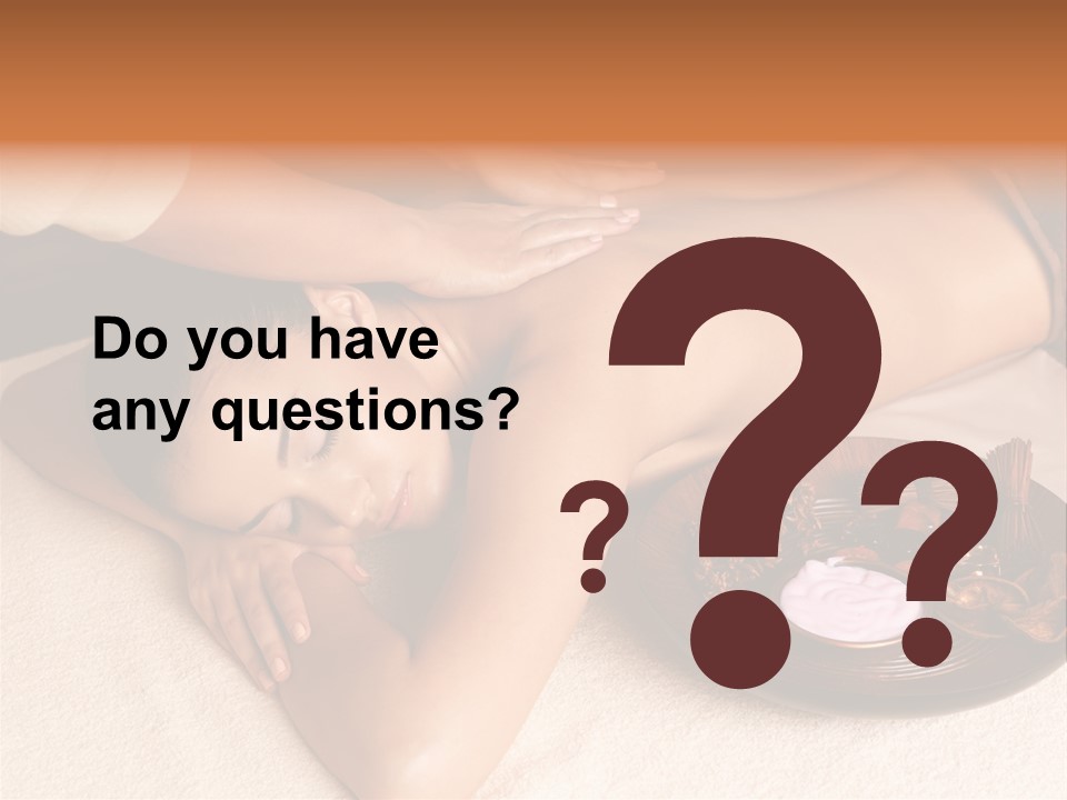 Lying Down Spa Hand PowerPoint Template