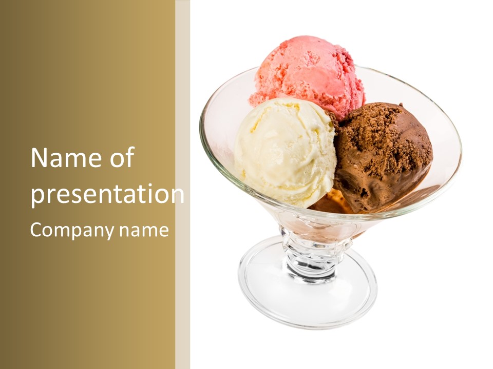 Strawberry Creamy Icecream PowerPoint Template