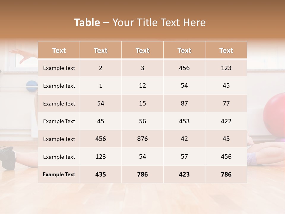 Club Center Weight PowerPoint Template