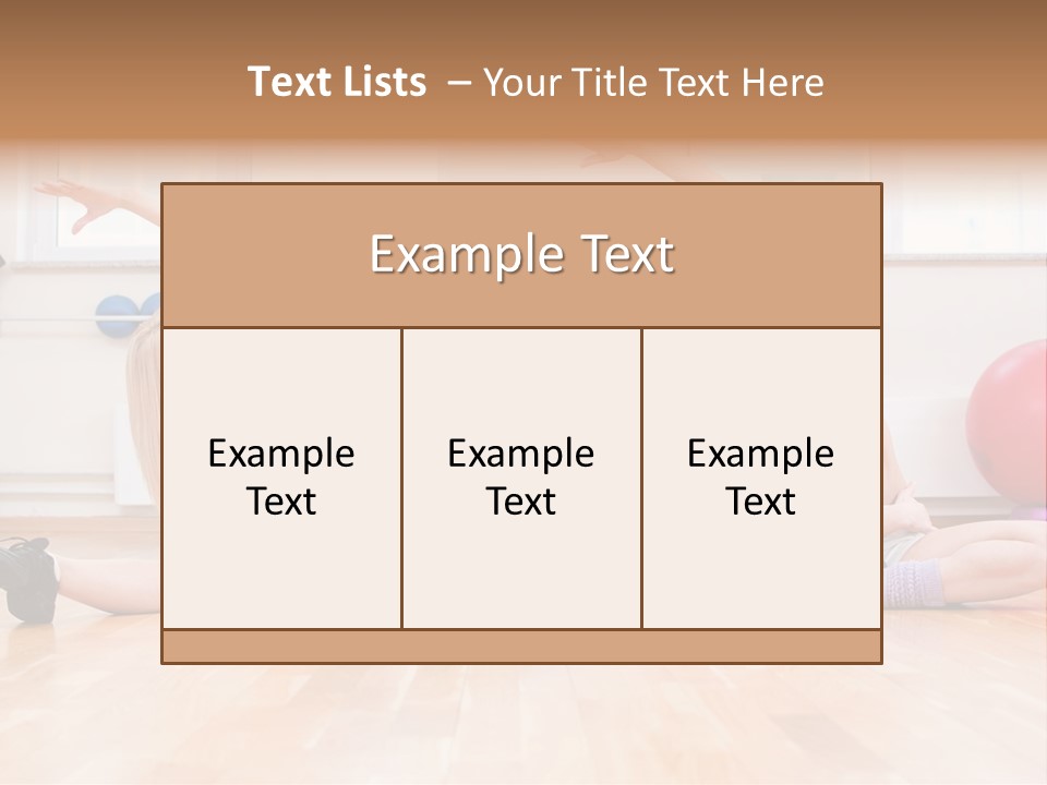 Club Center Weight PowerPoint Template