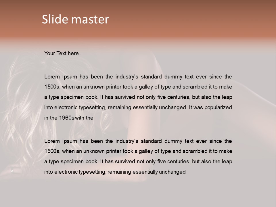 Sexy Elbow Lay PowerPoint Template