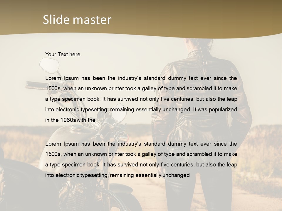 Transportation Y Woman PowerPoint Template