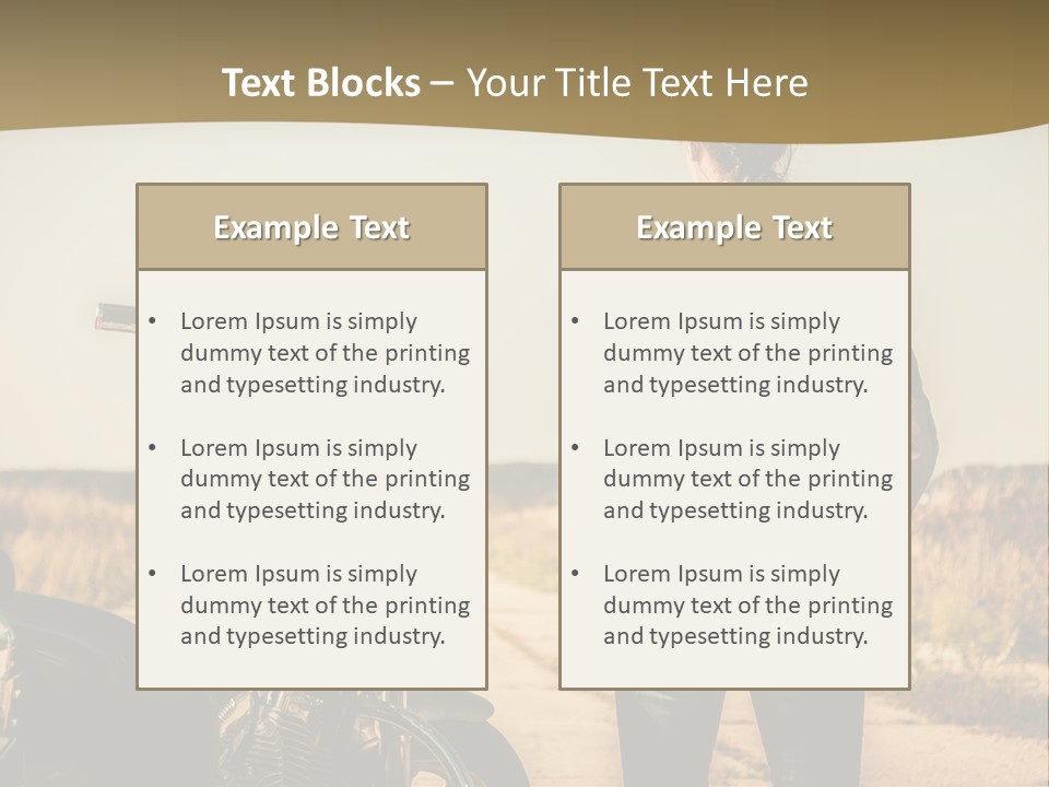 Transportation Y Woman PowerPoint Template