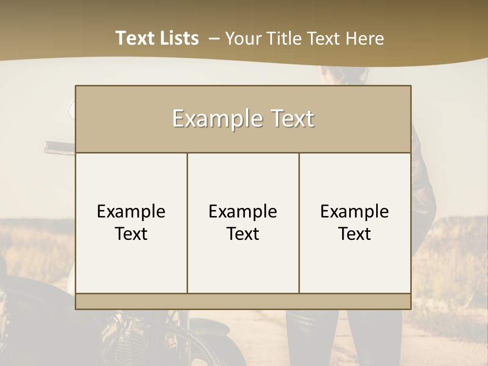 Transportation Y Woman PowerPoint Template