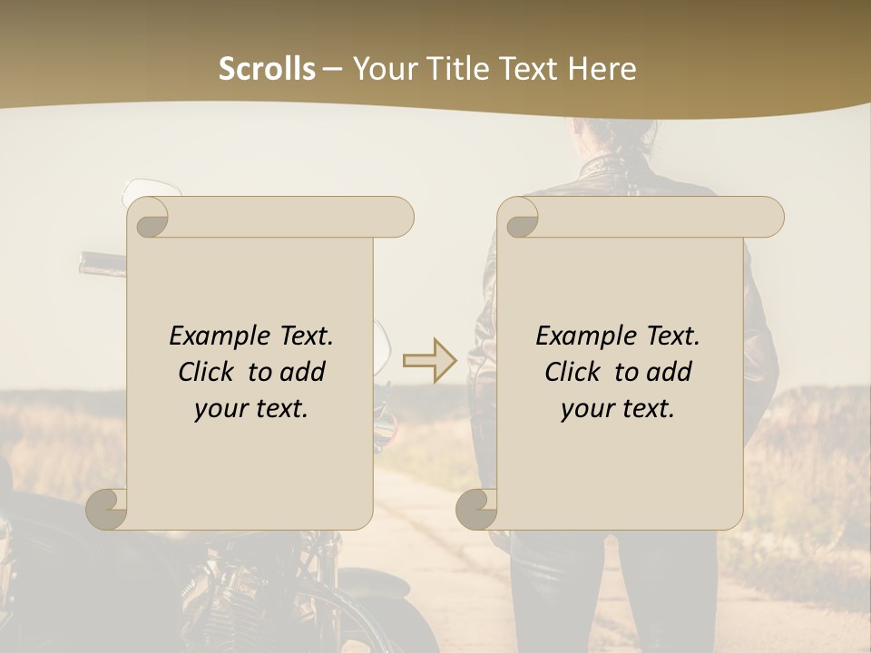 Transportation Y Woman PowerPoint Template