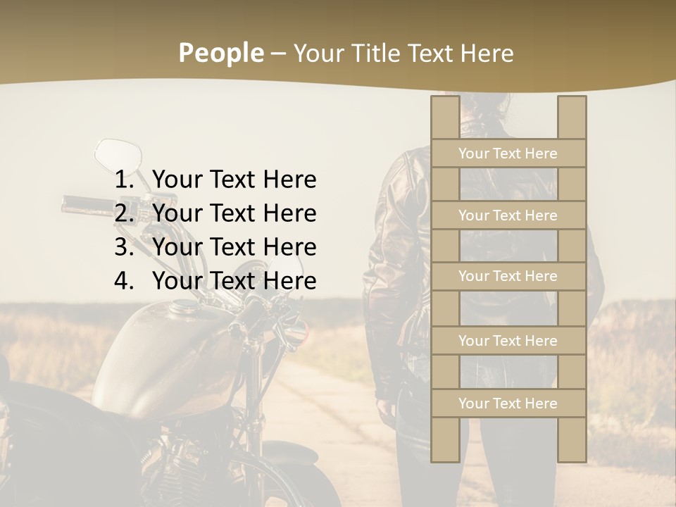 Transportation Y Woman PowerPoint Template