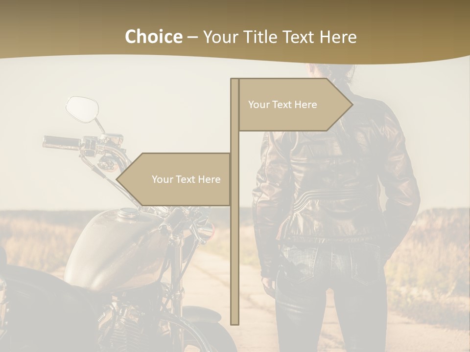Transportation Y Woman PowerPoint Template