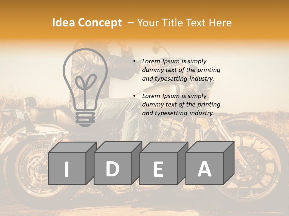 Man Driving Transport PowerPoint Template