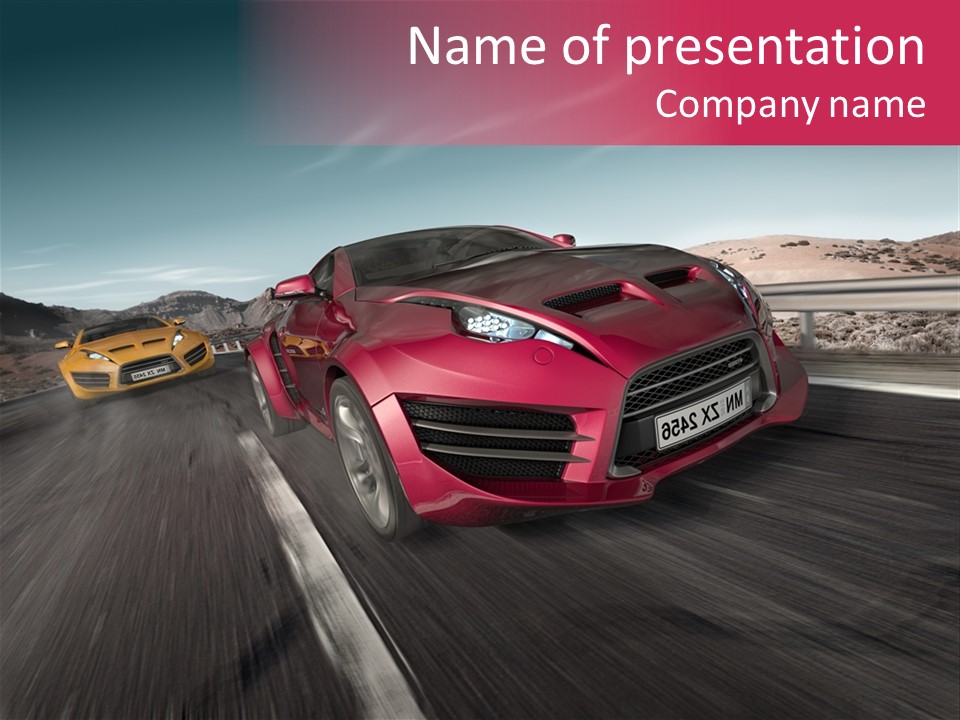 Sport Concept Highway PowerPoint Template