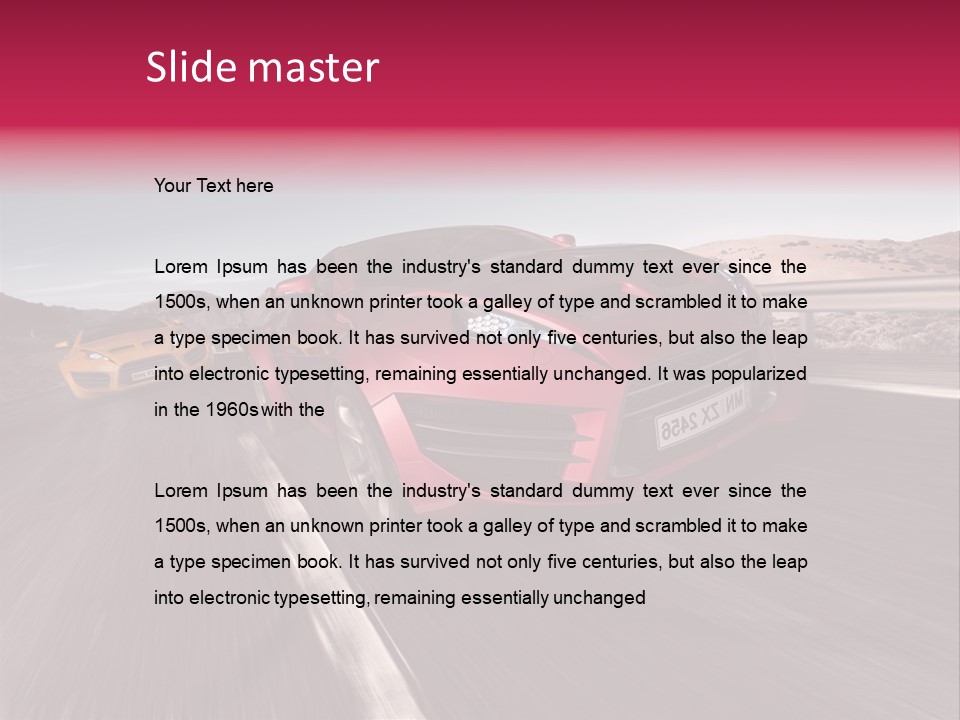 Sport Concept Highway PowerPoint Template