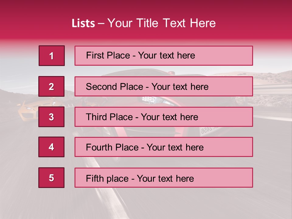 Sport Concept Highway PowerPoint Template