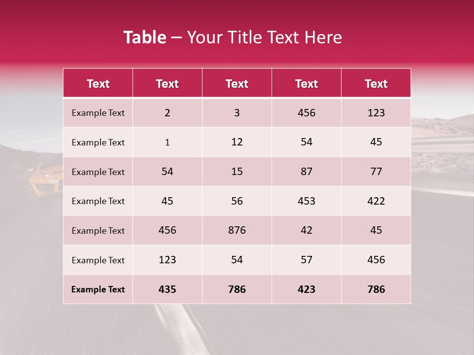 Sport Concept Highway PowerPoint Template