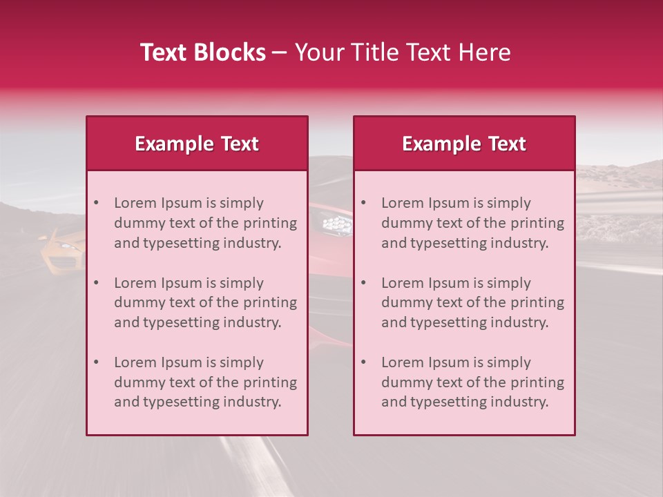 Sport Concept Highway PowerPoint Template